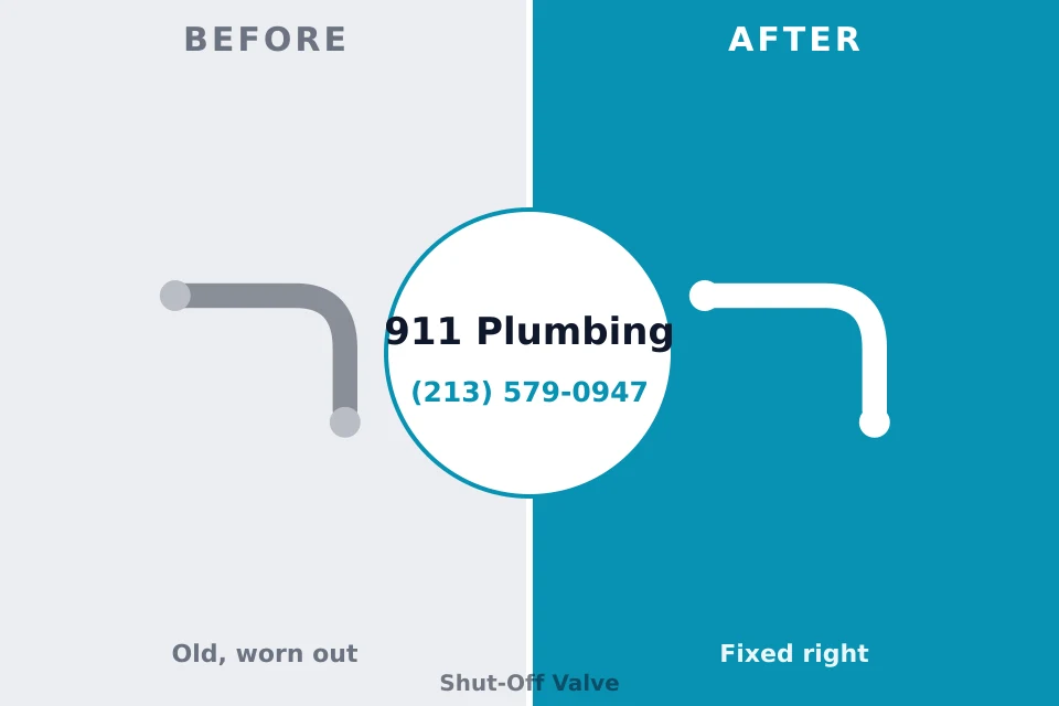 Before and after: plumbing repair Sherwood, WI
